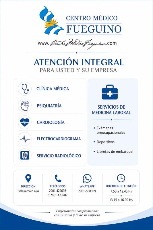 CENTRO MÉDICO FUEGUINO - Centro Médico -  Foto de CENTRO MÉDICO FUEGUINO Posteo - Ushuaia City